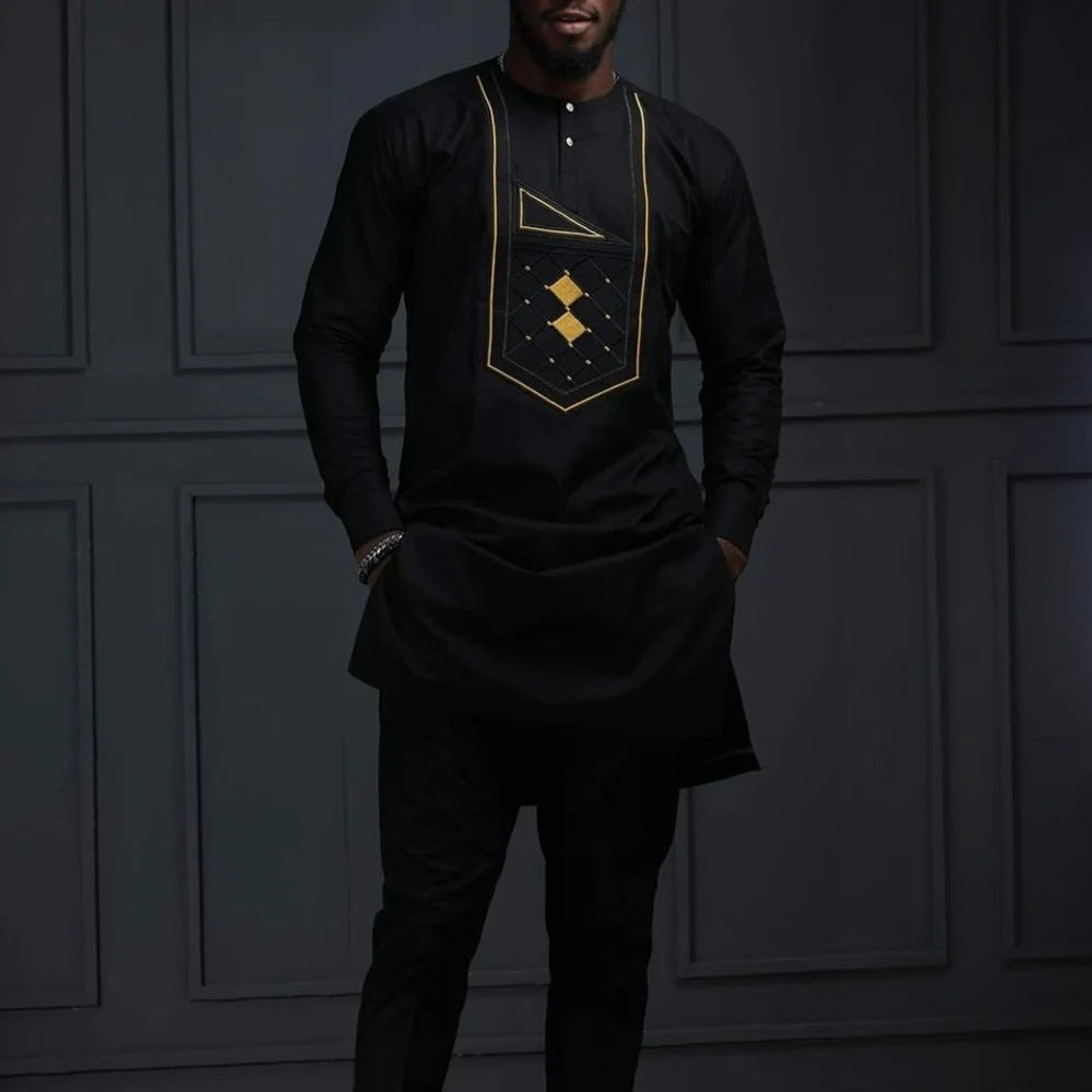 men embroidery suit