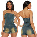 Strapless Denim Jumpsuit