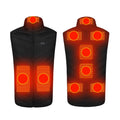 Heated Vest for Men Washable Winter Heated Clothing USB Charging Electric Heated Body Warmer Heated Gilet with 9 Heating Zones Outdoor Cycling Hiking Ski (No Power Bank)
