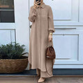 Women's Two-Piece Shirt and Trousers Set