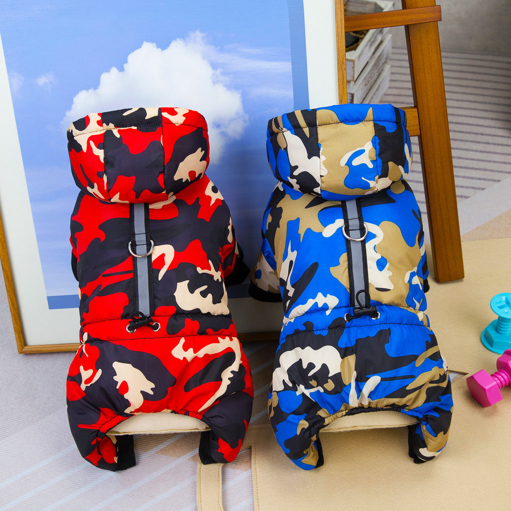 Reflective Camouflage Four-Legged Dog Coat