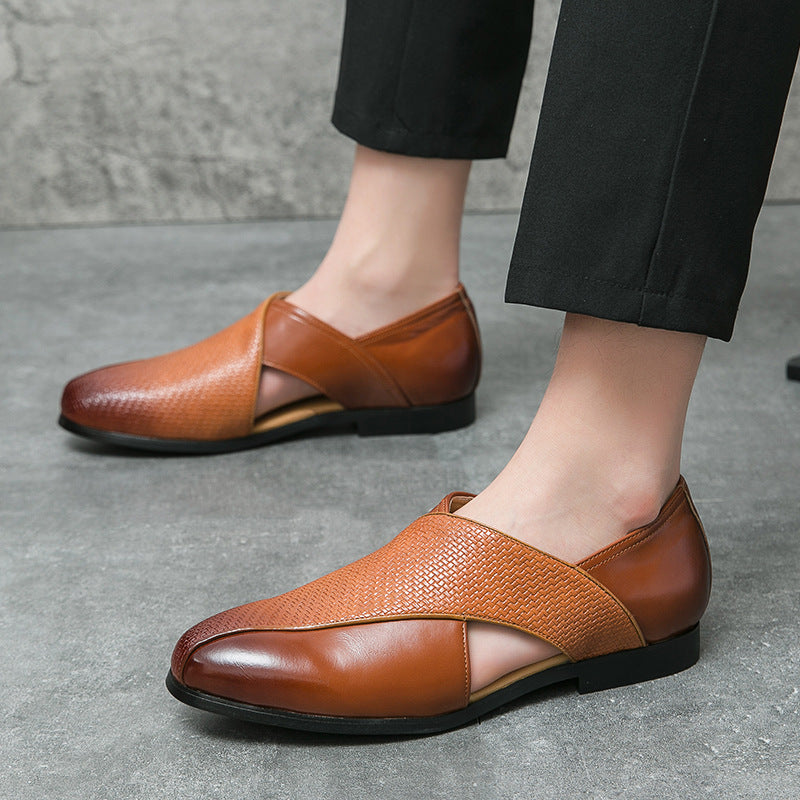 Men Leather Roman Sandals