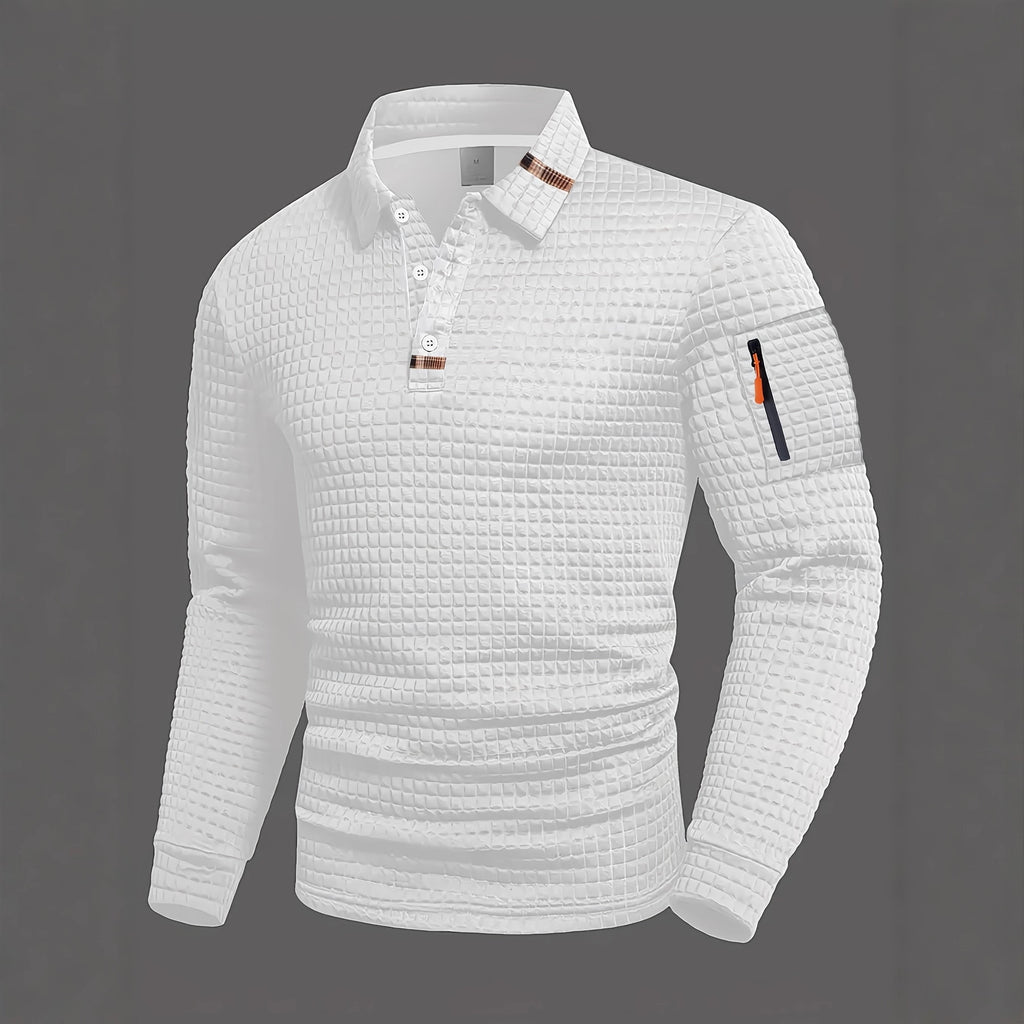 Polo shirt with pocket zippers