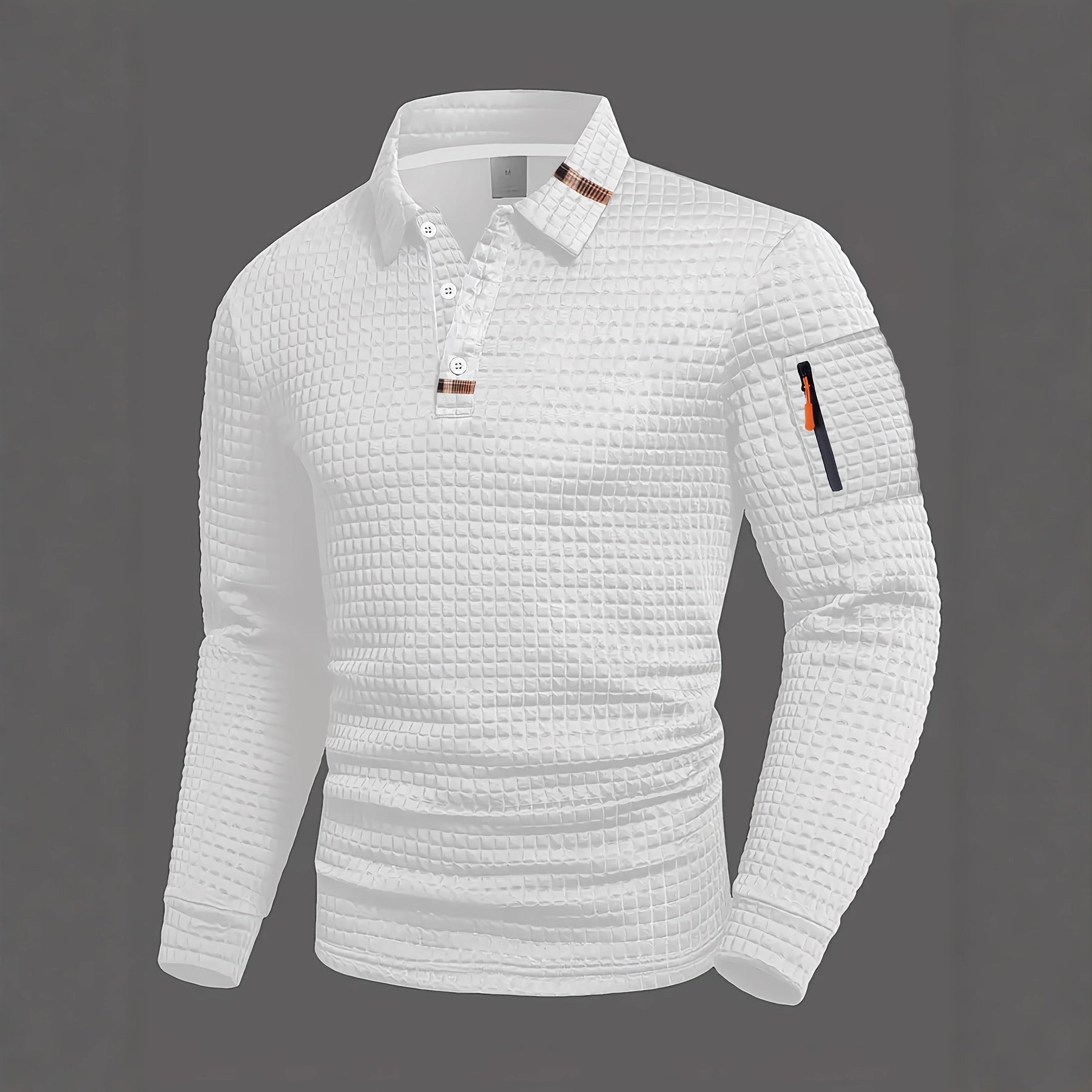 Polo shirt with pocket zippers