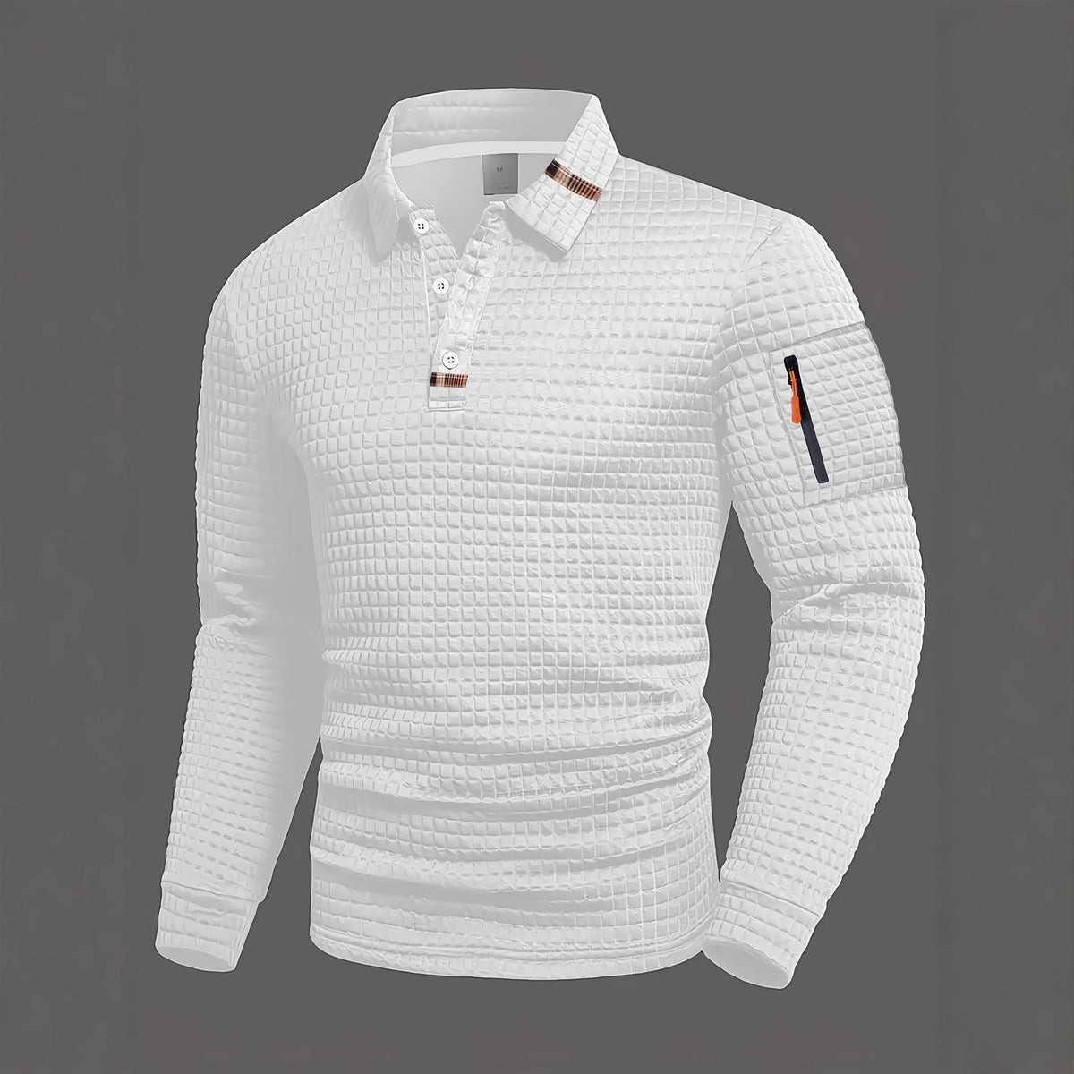 Polo shirt with pocket zippers