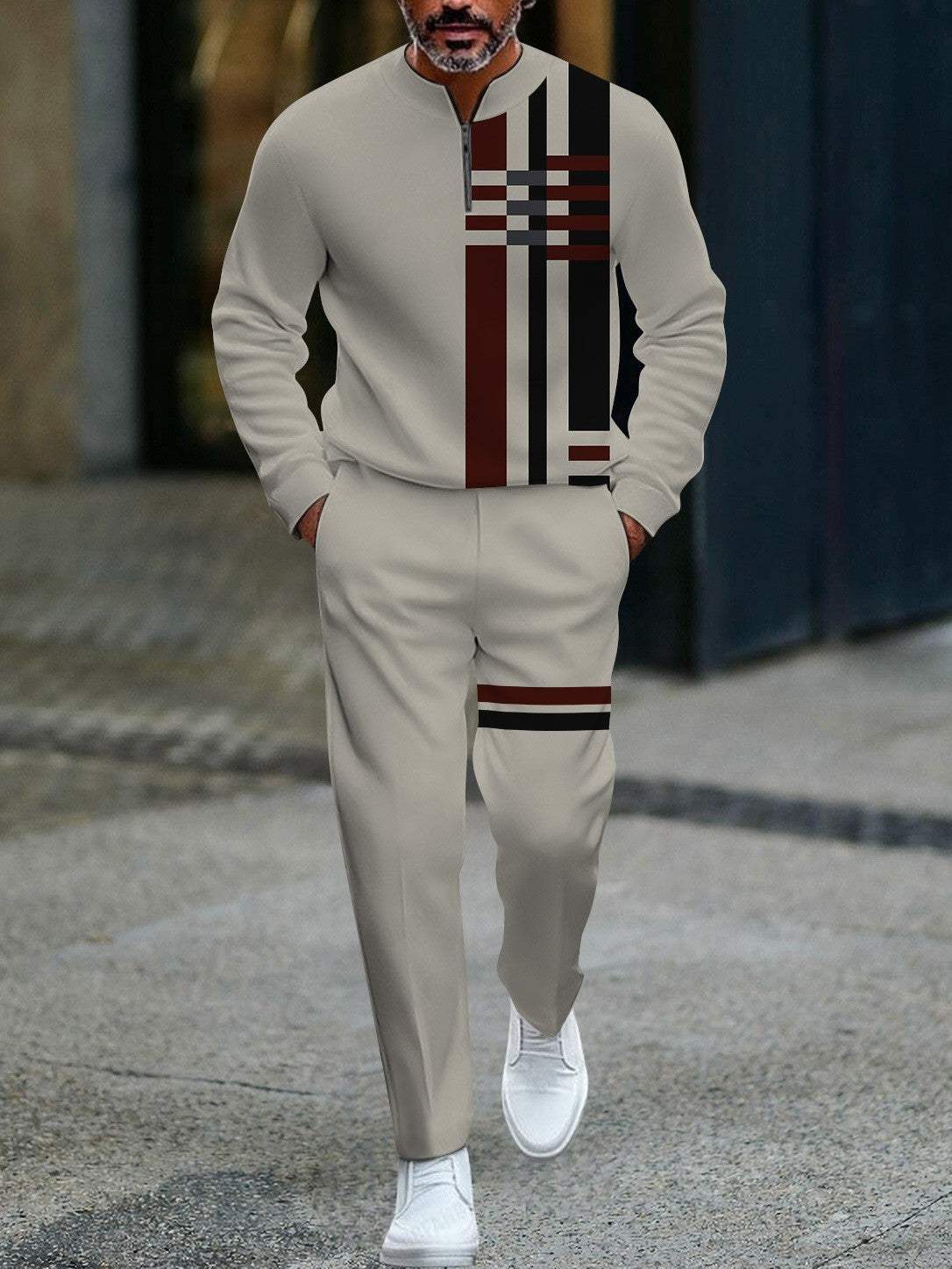 Men's Half-Zip Sports Track Suit