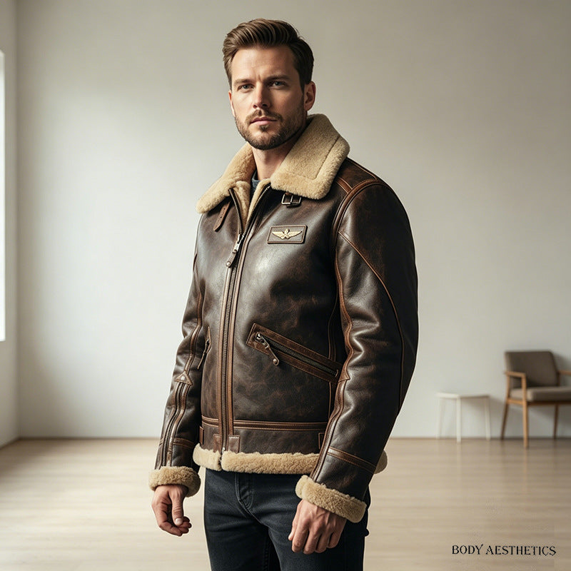 Mens PU Leather Jacket