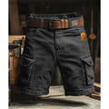 Cross-Border Independent Station New Digital Printing Men's Fashion Casual Zipper Cargo Shorts