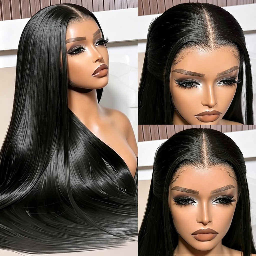 13x6 Glueless Lace Front Wig Natural Hairline Synthetic Hair