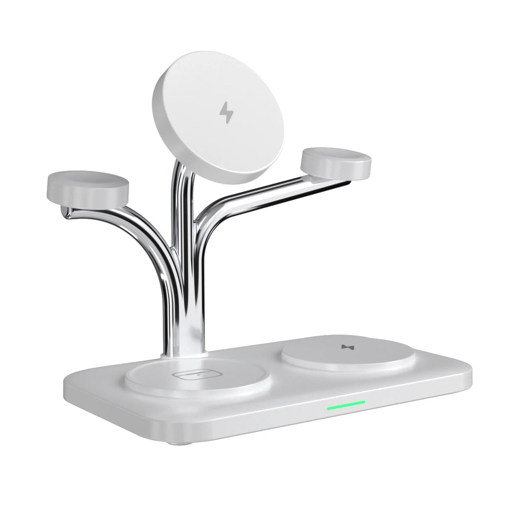 5 in 1 Magnetic Wireless Charger for Iphone 17~12 Samsung Apple/Galaxy Watch Aipods Pro/Buds Dual Phone and Watch Fast Charging