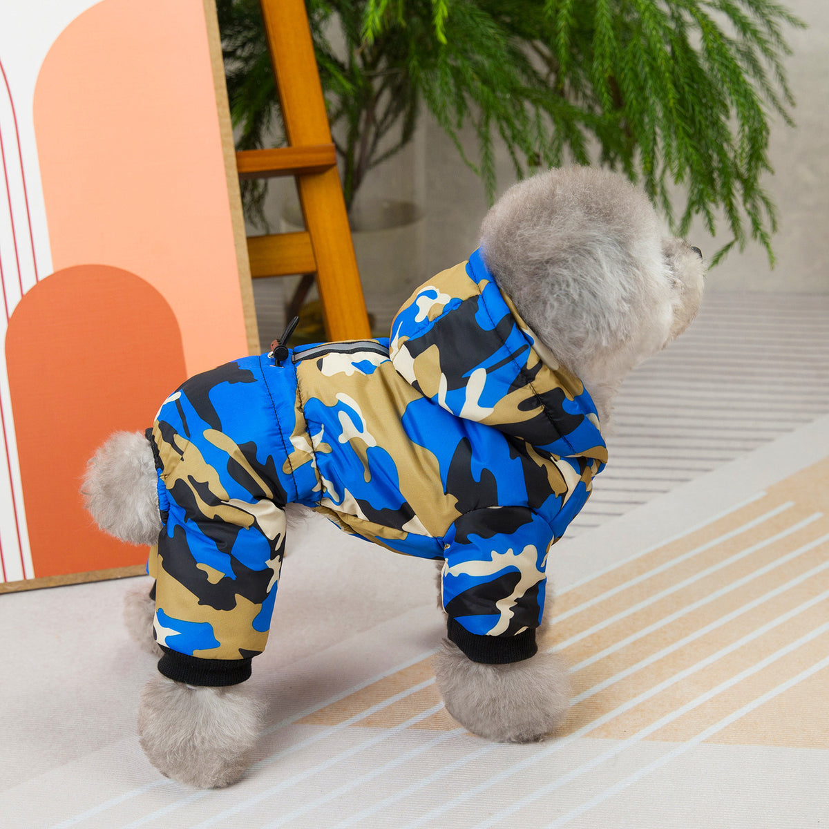 Reflective Camouflage Four-Legged Dog Coat