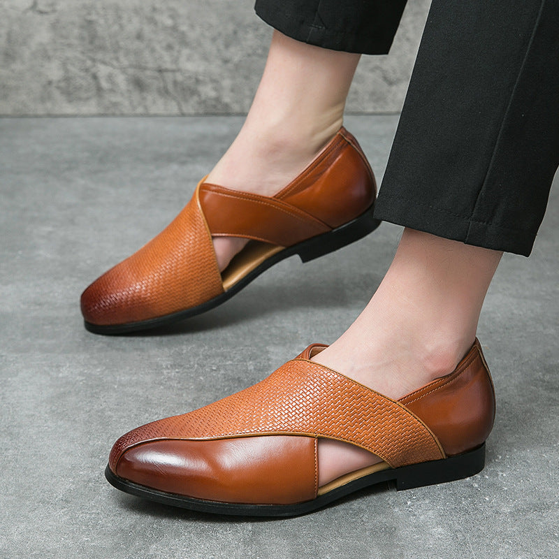 Men Leather Roman Sandals