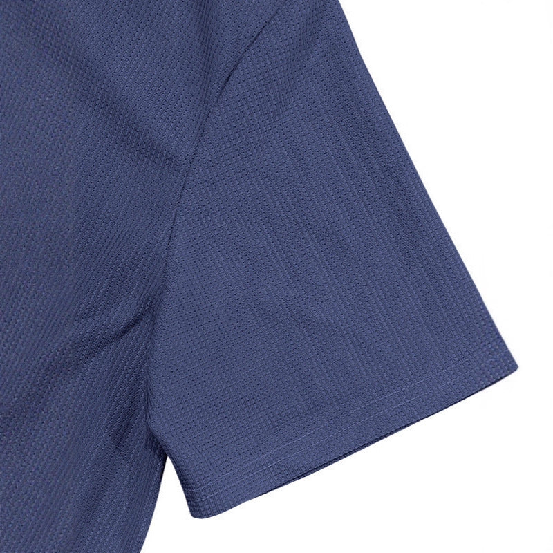Texture Lapel Polo Men Sport Set
