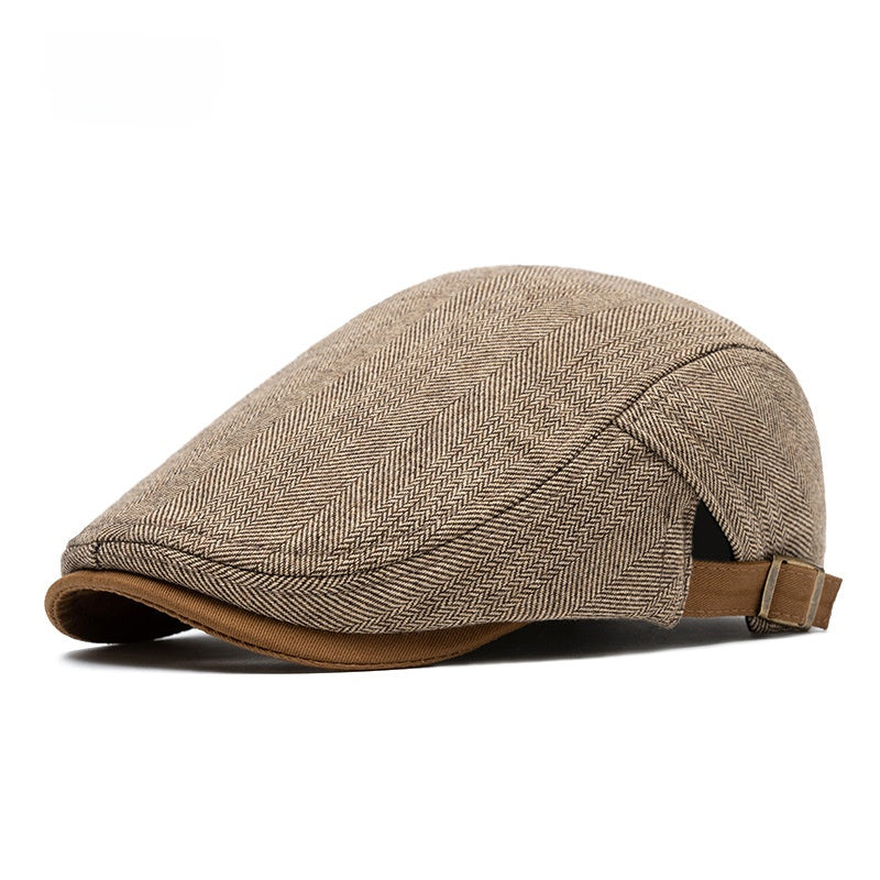 Mens Wool Blend Adjustable Winter Cap