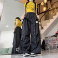 Womens Wide-Leg Dance Cargo Pants