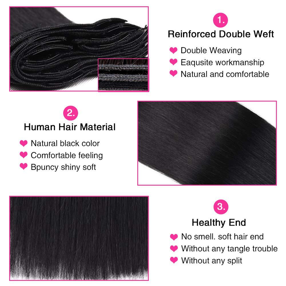 Clip-in Human Hair Extensions with Double Weft