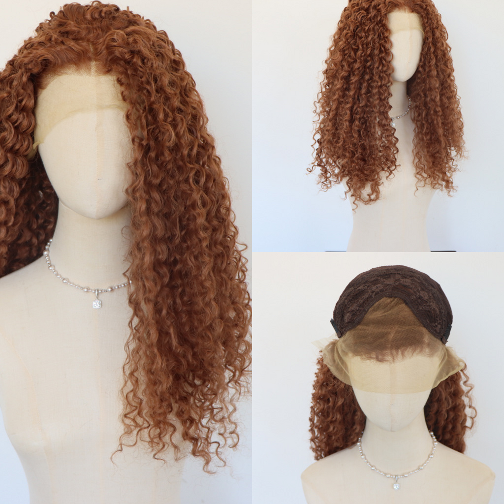 Lace Front Synthetic Wig with Voluminous Curls