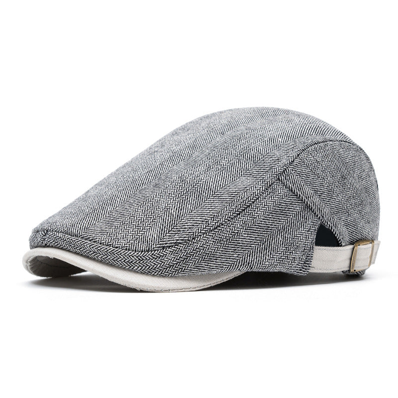 Mens Wool Blend Adjustable Winter Cap