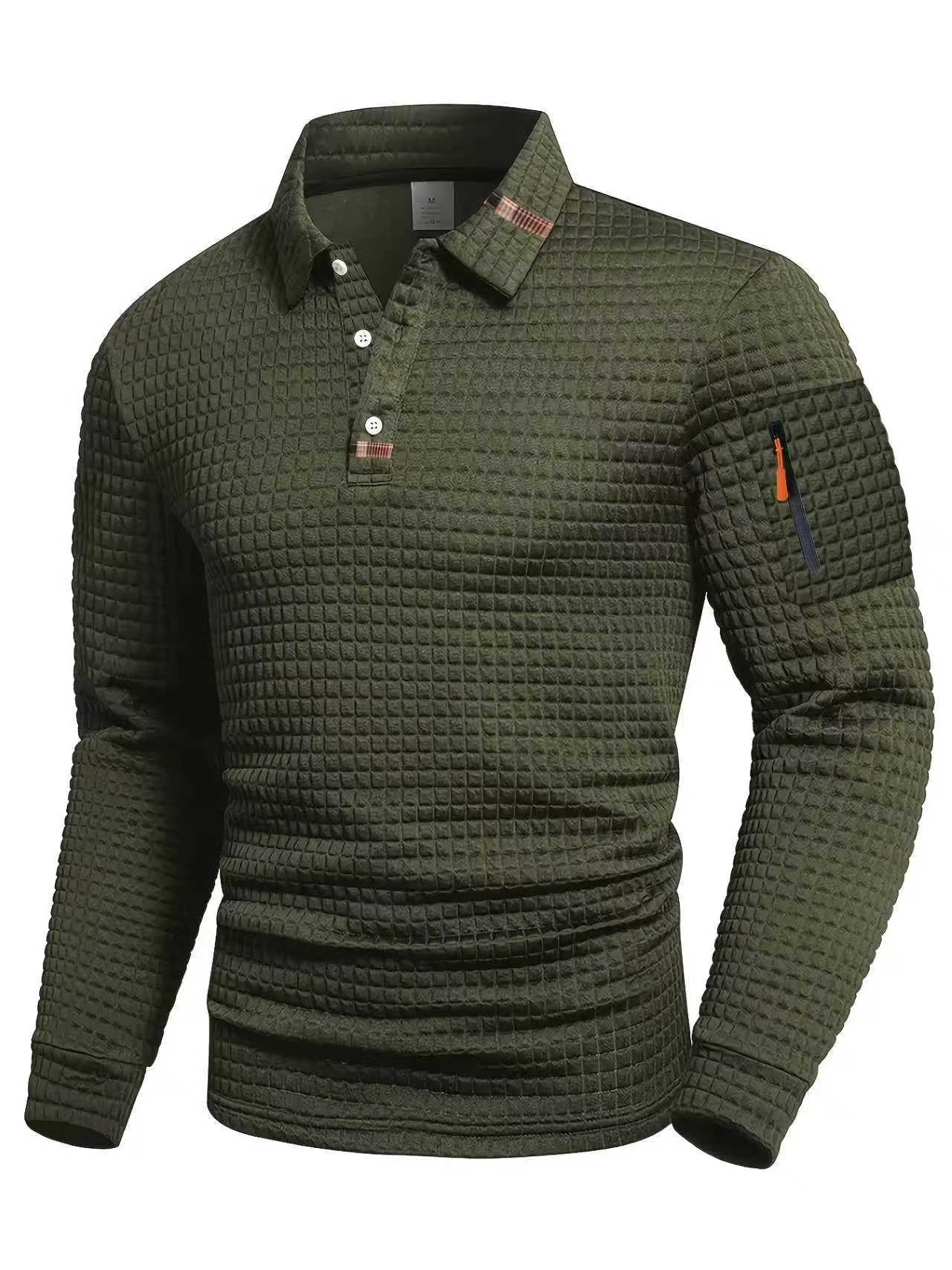 Polo shirt with pocket zippers