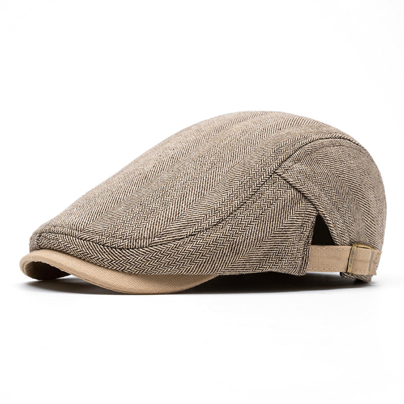 Mens Wool Blend Adjustable Winter Cap