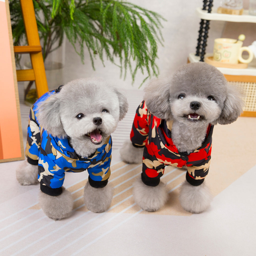 Reflective Camouflage Four-Legged Dog Coat