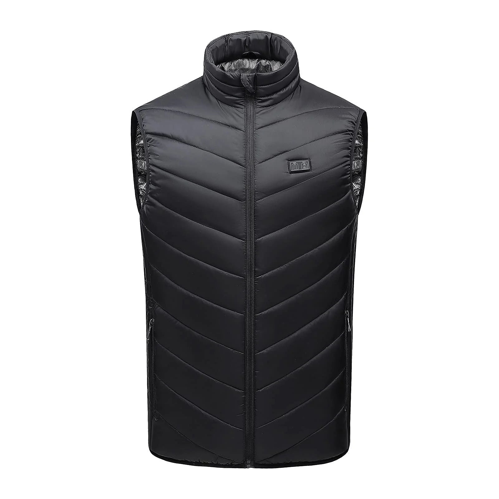 Heated Vest for Men Washable Winter Heated Clothing USB Charging Electric Heated Body Warmer Heated Gilet with 9 Heating Zones Outdoor Cycling Hiking Ski (No Power Bank)