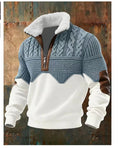 Mens Stand Collar Zipper Sweatshirt