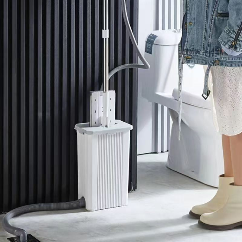 Flat Mop with Self Cleaning Bucket