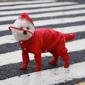 Waterproof Full-Coverage Dog Raincoat, Four-Legged Pet Rainwear for Small Dogs