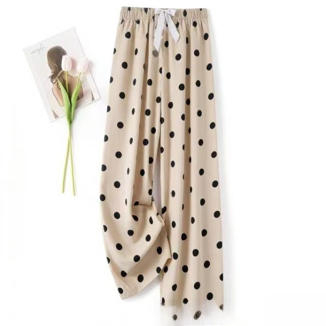 Womens Loose Fit Cotton Silk Pants