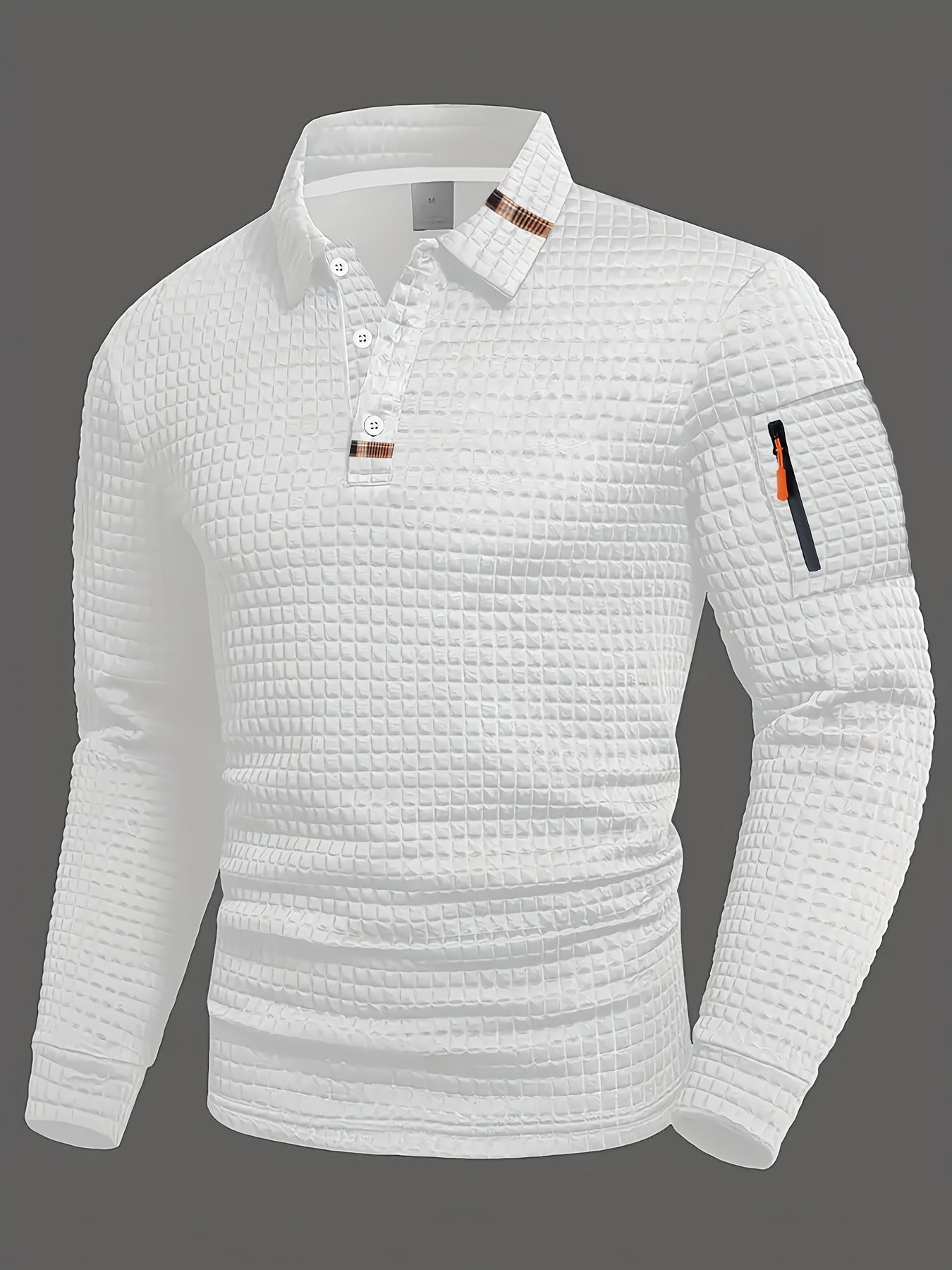 Polo shirt with pocket zippers