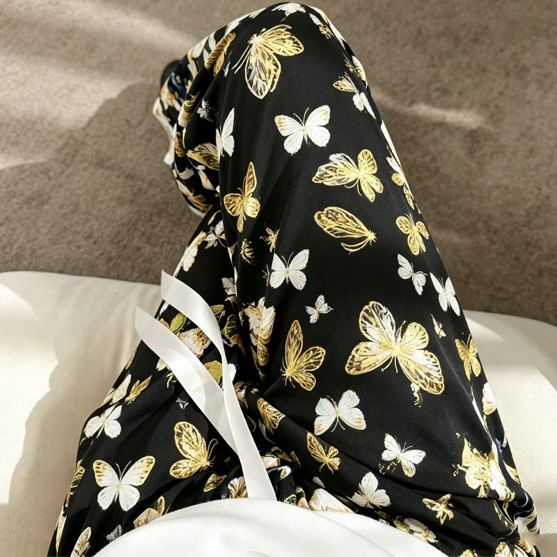 Womens Loose Fit Cotton Silk Pants
