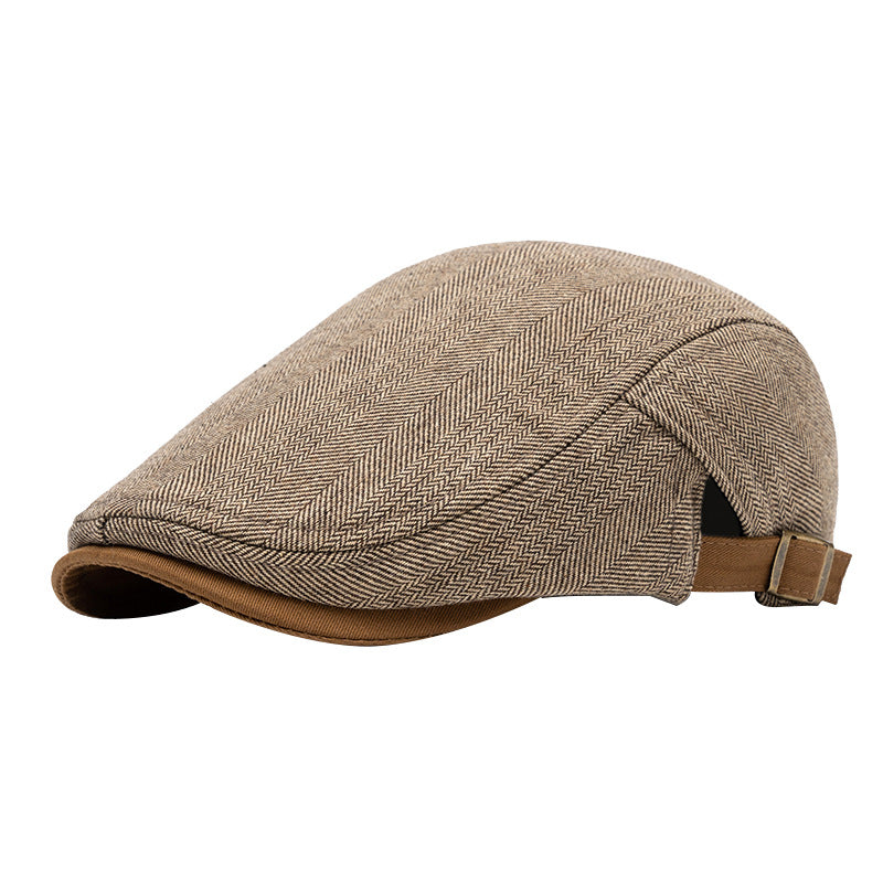 Mens Wool Blend Adjustable Winter Cap