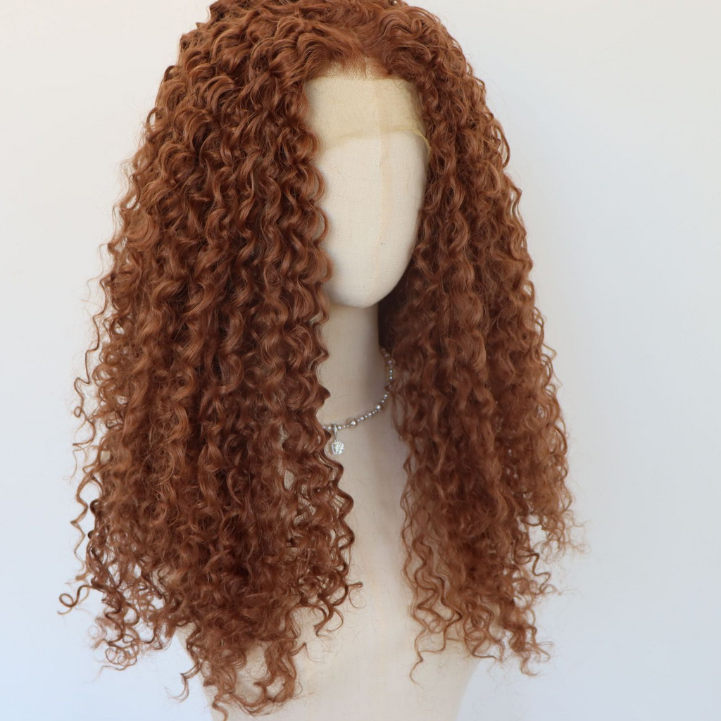 Lace Front Synthetic Wig with Voluminous Curls