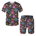 Print Short-Sleeve Shorts