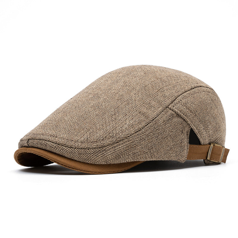 Mens Wool Blend Adjustable Winter Cap