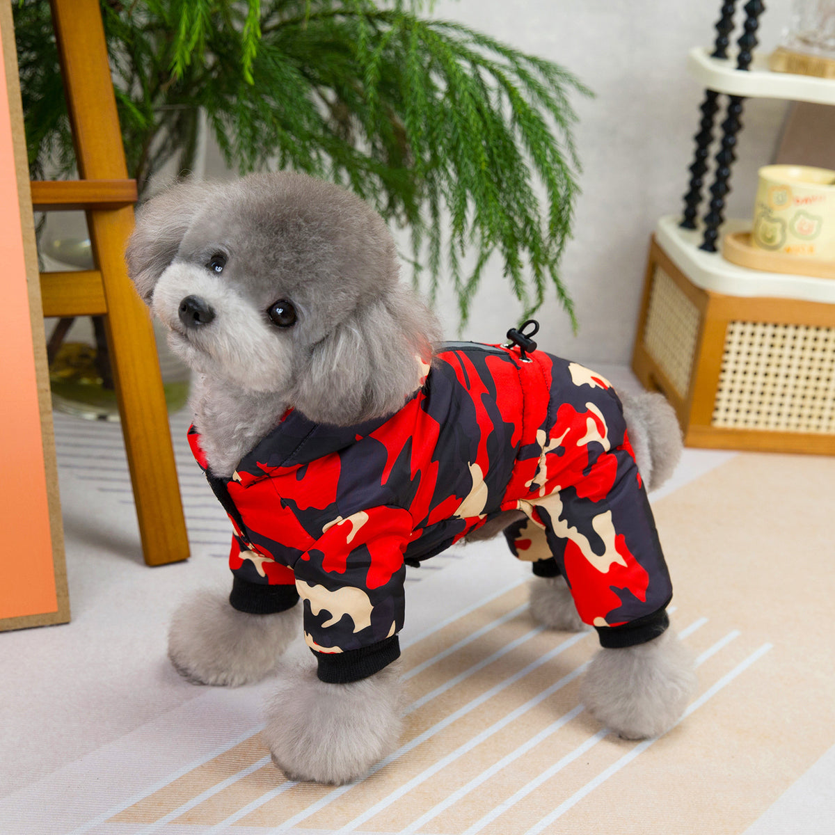 Reflective Camouflage Four-Legged Dog Coat